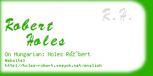 robert holes business card